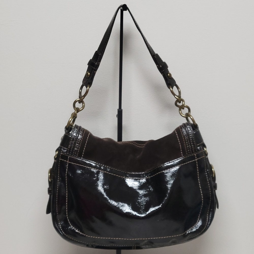 Coach Vintage Legacy Garcia Hobo Shoulder Bag Patent Brown Leather. - Picture 2 of 16